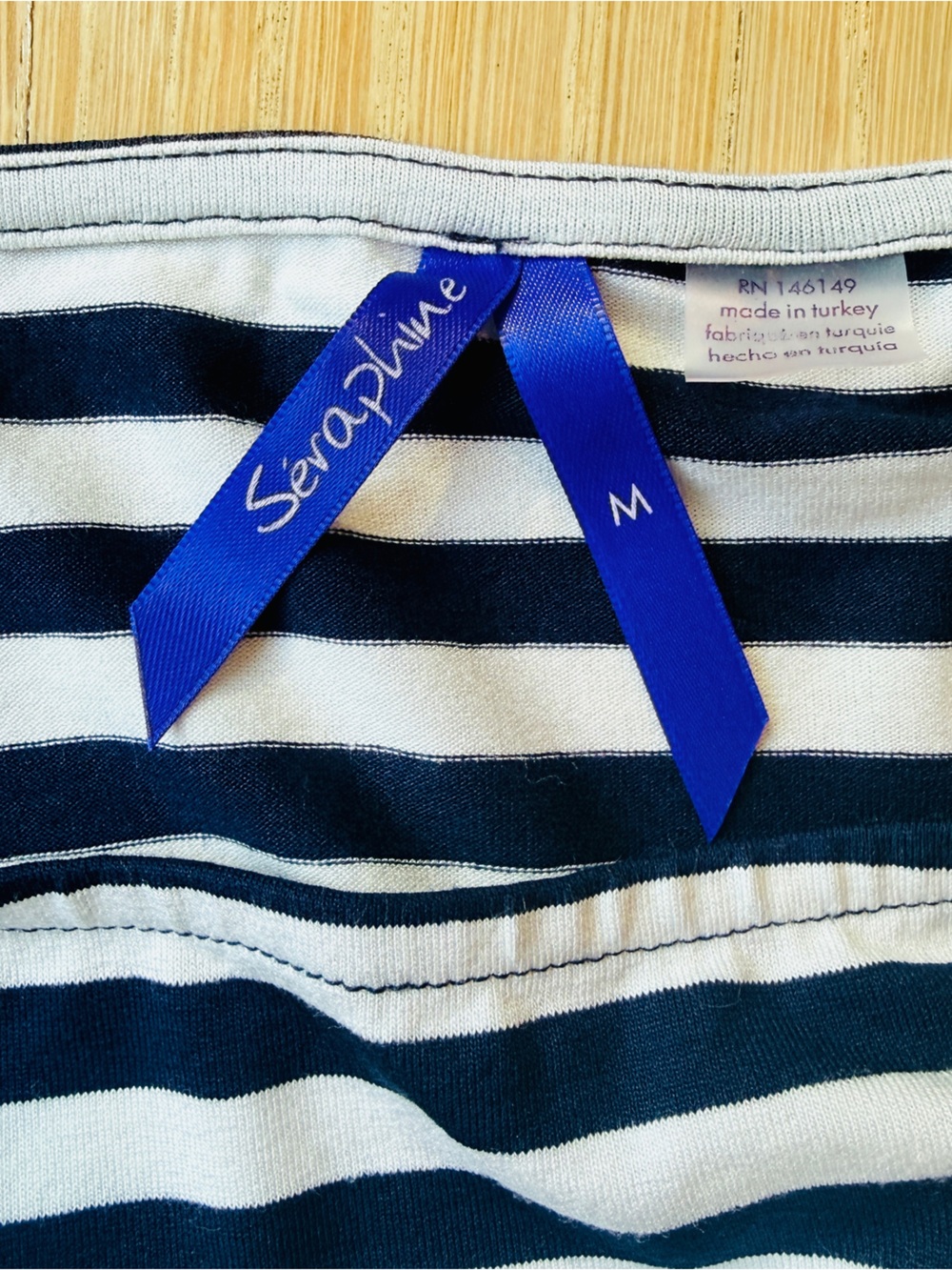 Seraphine Nursing Top - Navy & White Stripe - Size M - Picture 4 of 4